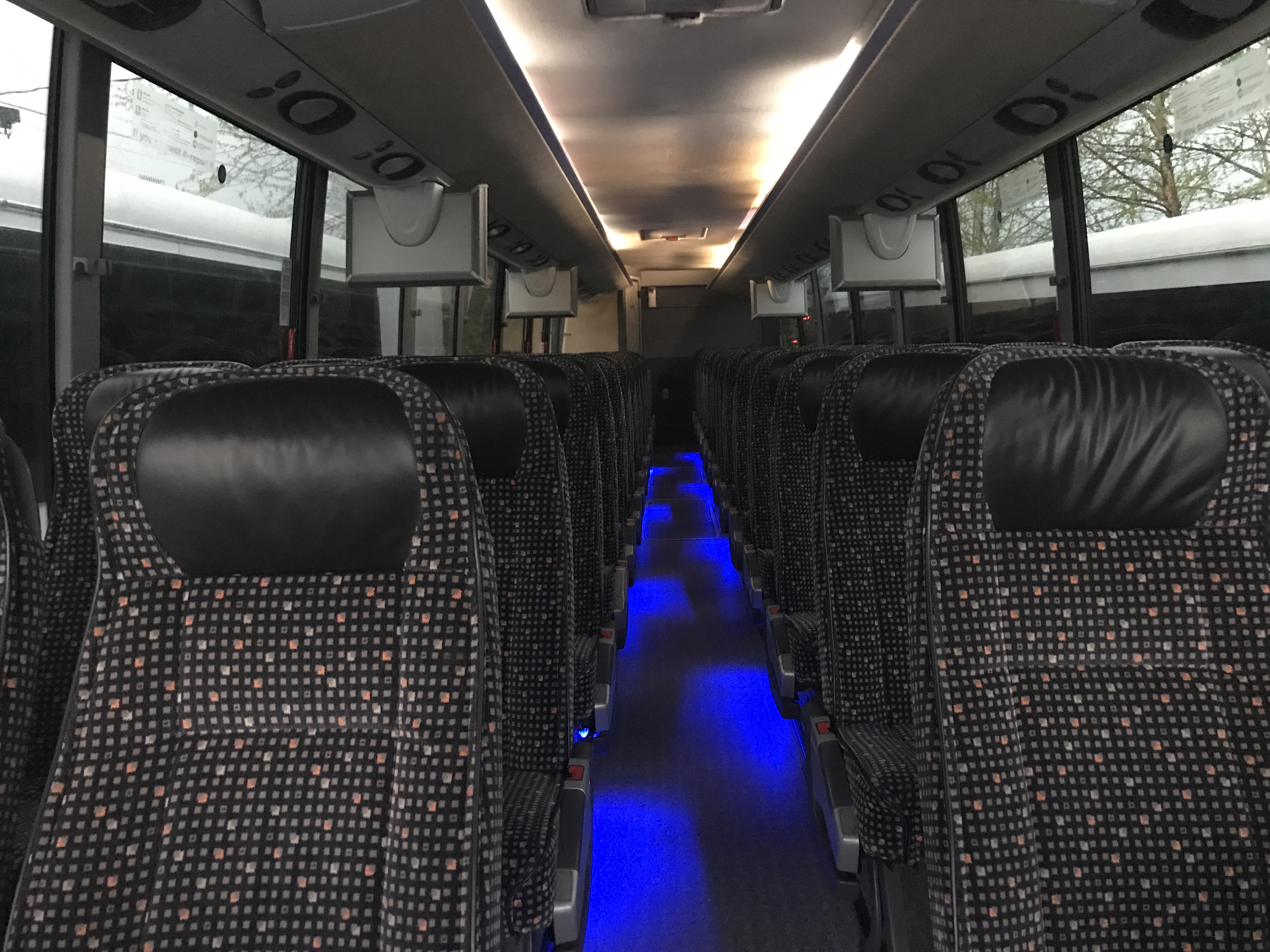 55 Passenger Coach Bus with Black Seat