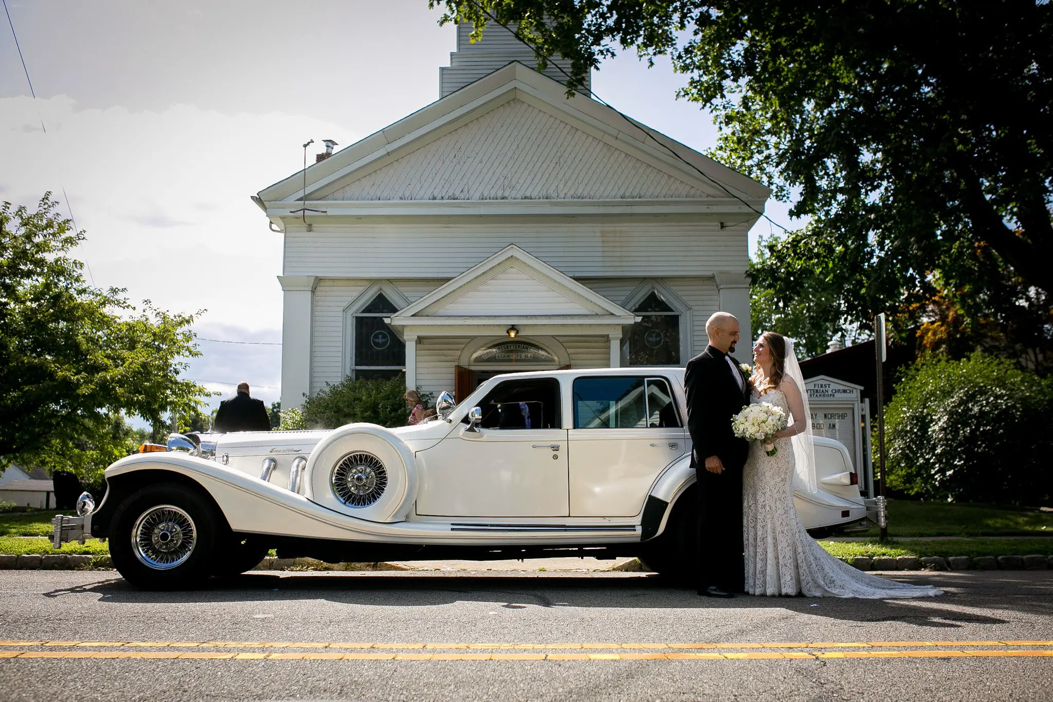 Excalibur vintage wedding car NJ — Moonlight Limo Bergen County